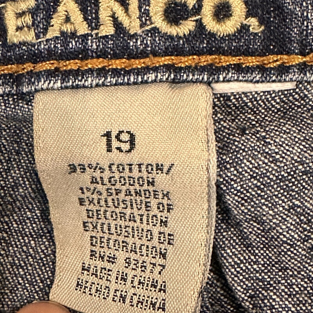 Arizona Jean Co Ladies Midrise Juniors Blue Denim Shorts 19 Plus Size Cuffed - Picture 3 of 4